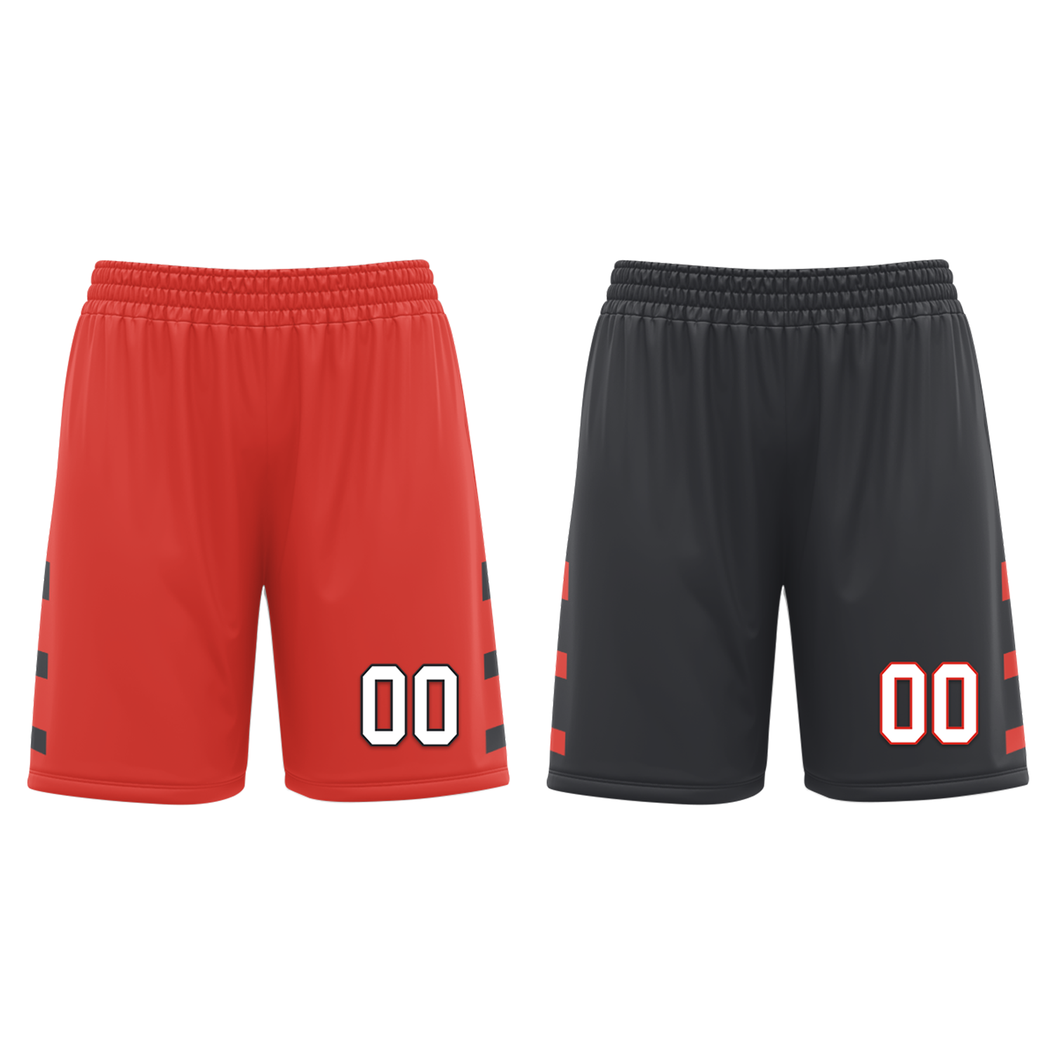 Custom Red Black Classic Style Reversible Basketball Uniform Personalized COOLMAX BBJR-D017038