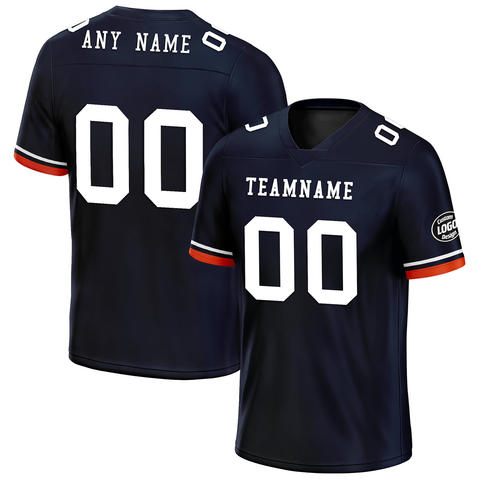 Custom Black Chicago Personalized Authentic Football Jersey FBJ02-D020263-7