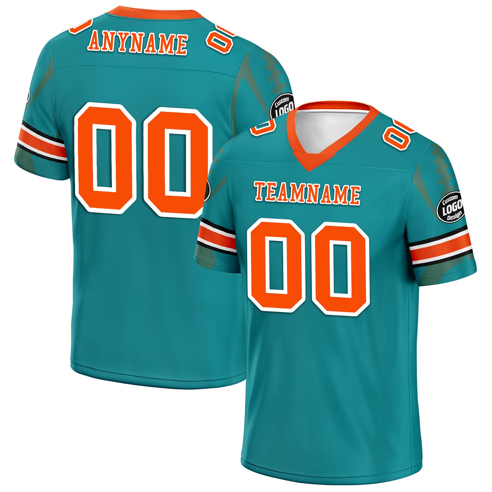 Custom Light Green Miami Personalized Authentic Football Jersey FBJ02-D025033-25