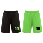 Custom Black Green Classic Style Reversible Basketball Uniform Personalized COOLMAX BBJR-D017049