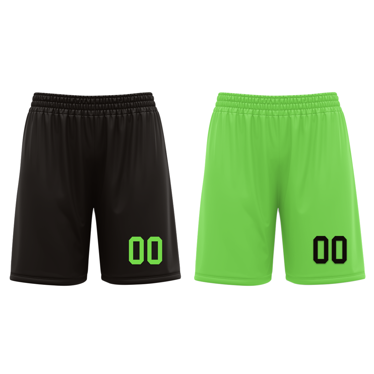 Custom Black Green Classic Style Reversible Basketball Uniform Personalized COOLMAX BBJR-D017049