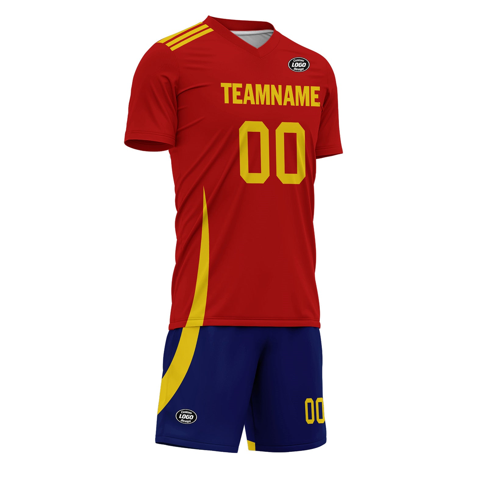 Custom Spain Red Yellow Soccer Sets Jersey Personalized SCJ101-D06143