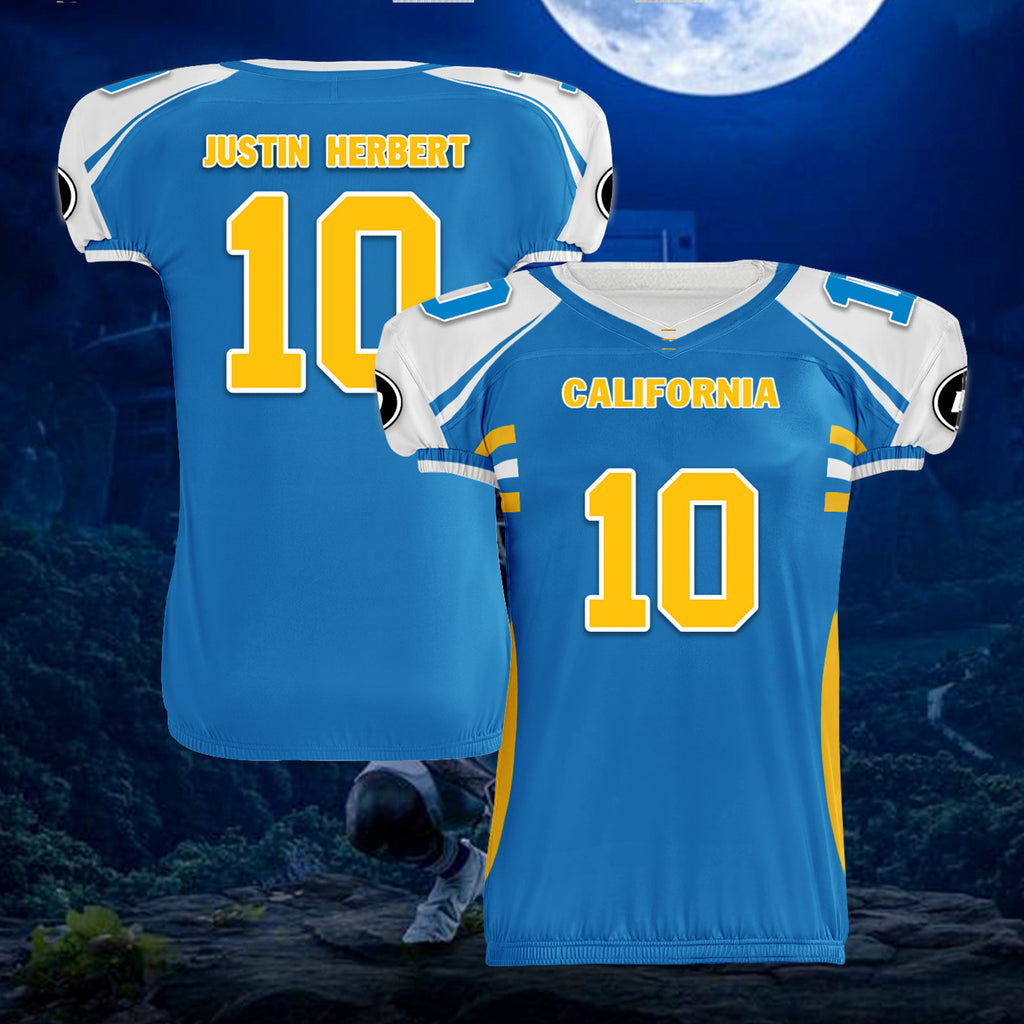 Custom Blue White California High-Performance American Football Jersey FBJ06-D023001-22