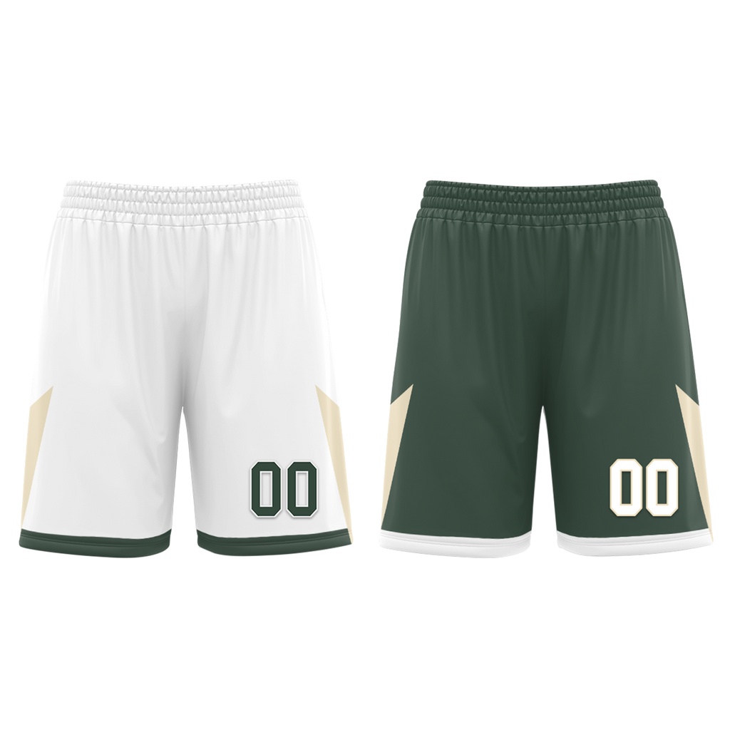 Custom White Green Classic Style Reversible Basketball Uniform Personalized Ordinary BBJR-D017010
