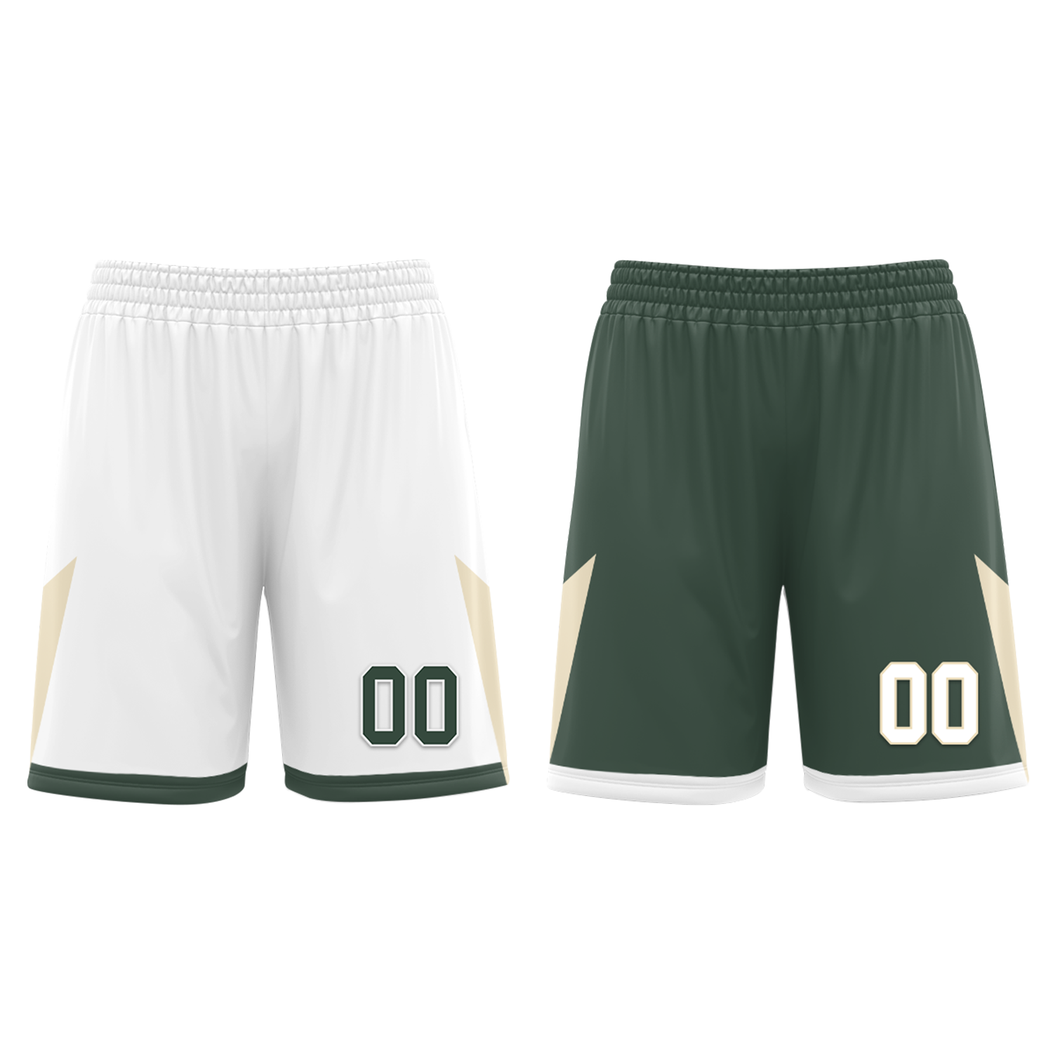 Custom White Green Classic Style Reversible Basketball Uniform Personalized Ordinary BBJR-D017010