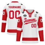 Custom White Red Personalized Hockey Jersey HCKJ01-D0a70ad