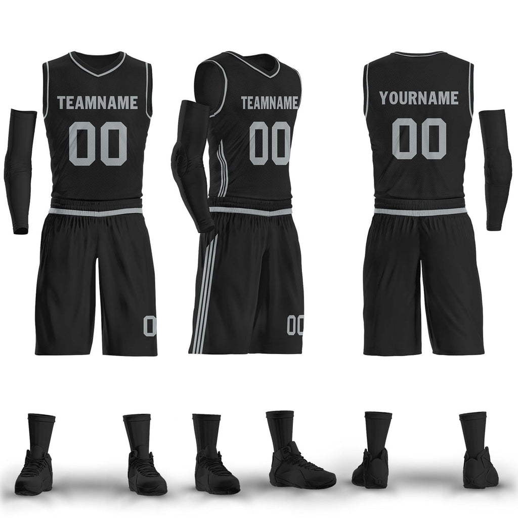 Custom Black Classic Style Sports Uniform Basketball Jersey BBJ01-D020105-18