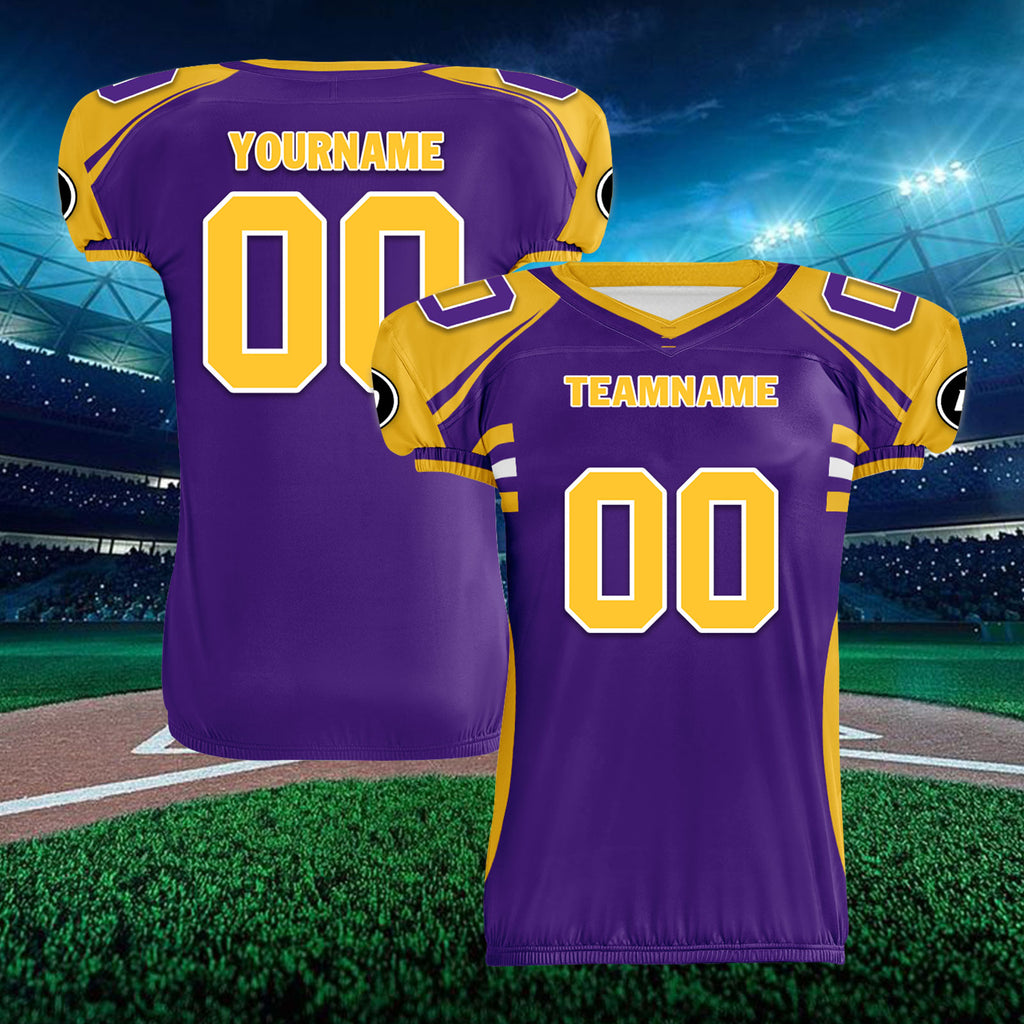 Custom Purple White Minnesota High-Performance American Football Jersey FBJ06-D023001-17