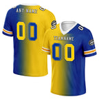 Custom Yellow Blue California Personalized Authentic Football Jersey FBJ02-D028017-8