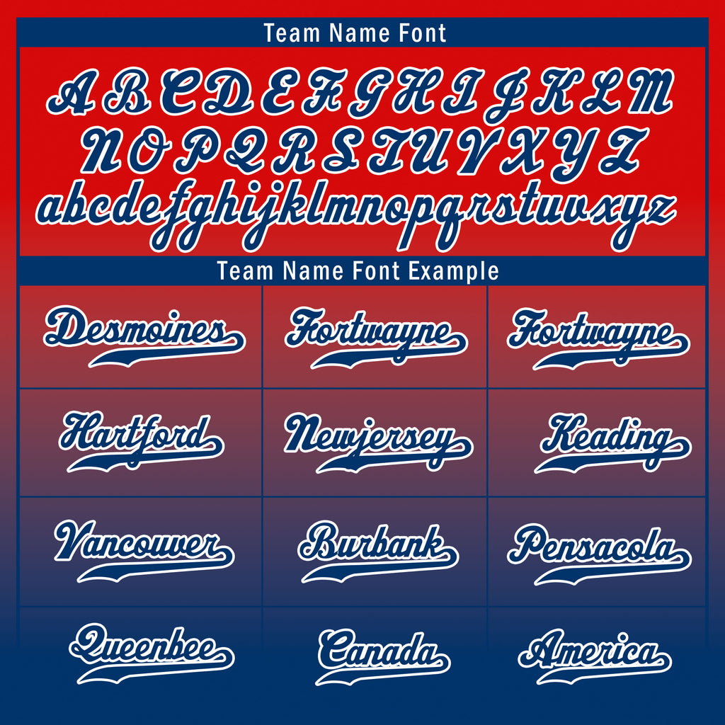 Custom Red Blue Fade Fashion Personalized Authentic Baseball Jersey UN002-bd0b007b-e