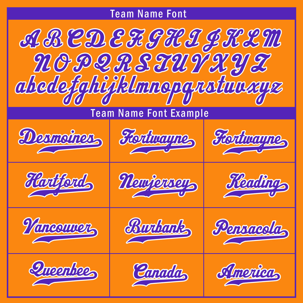Custom Orange Classic Style Purple Personalized Authentic Baseball Jersey UN002-bd0b00d8-cb