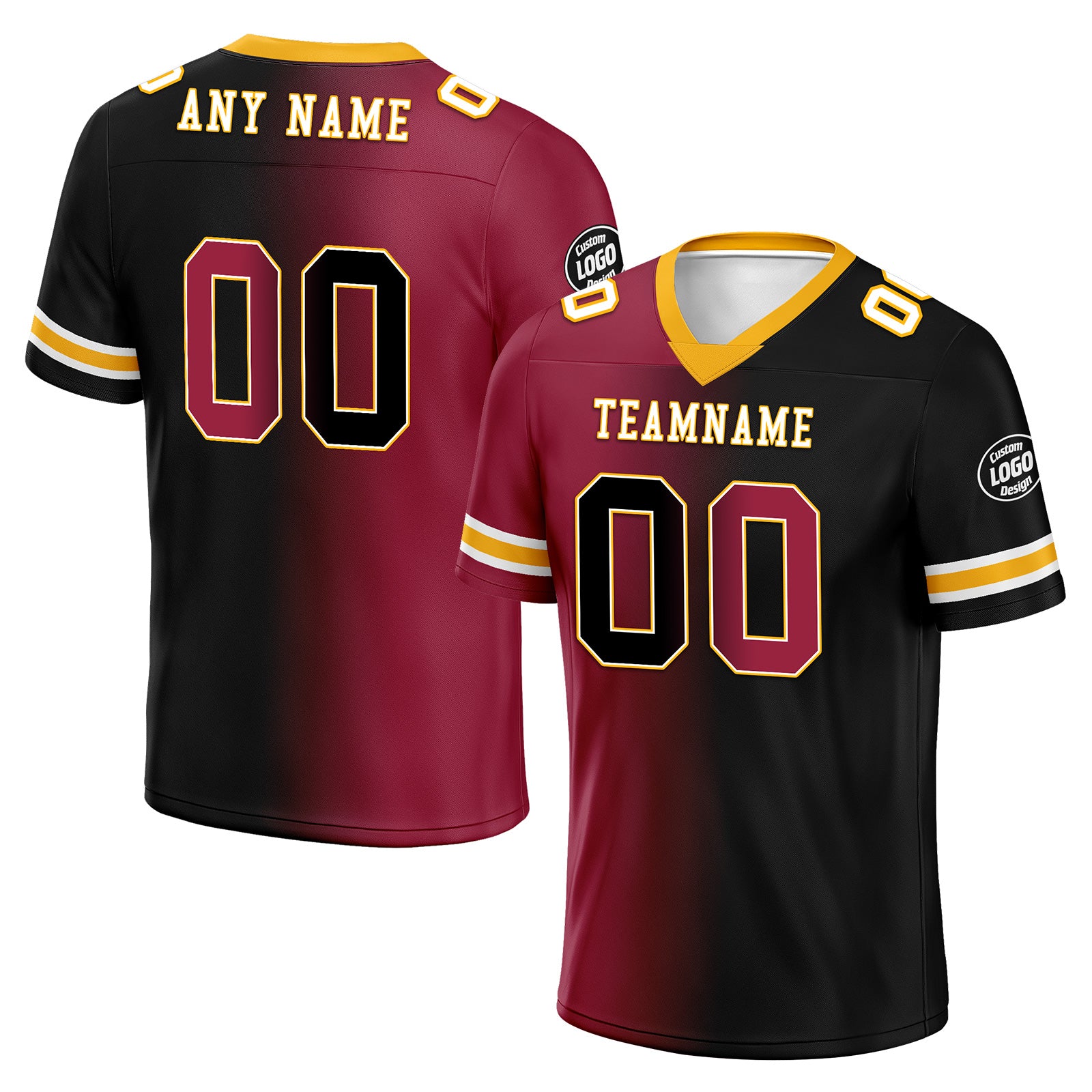 Custom Red Black Arizona Personalized Authentic Football Jersey FBJ02-D028017-1