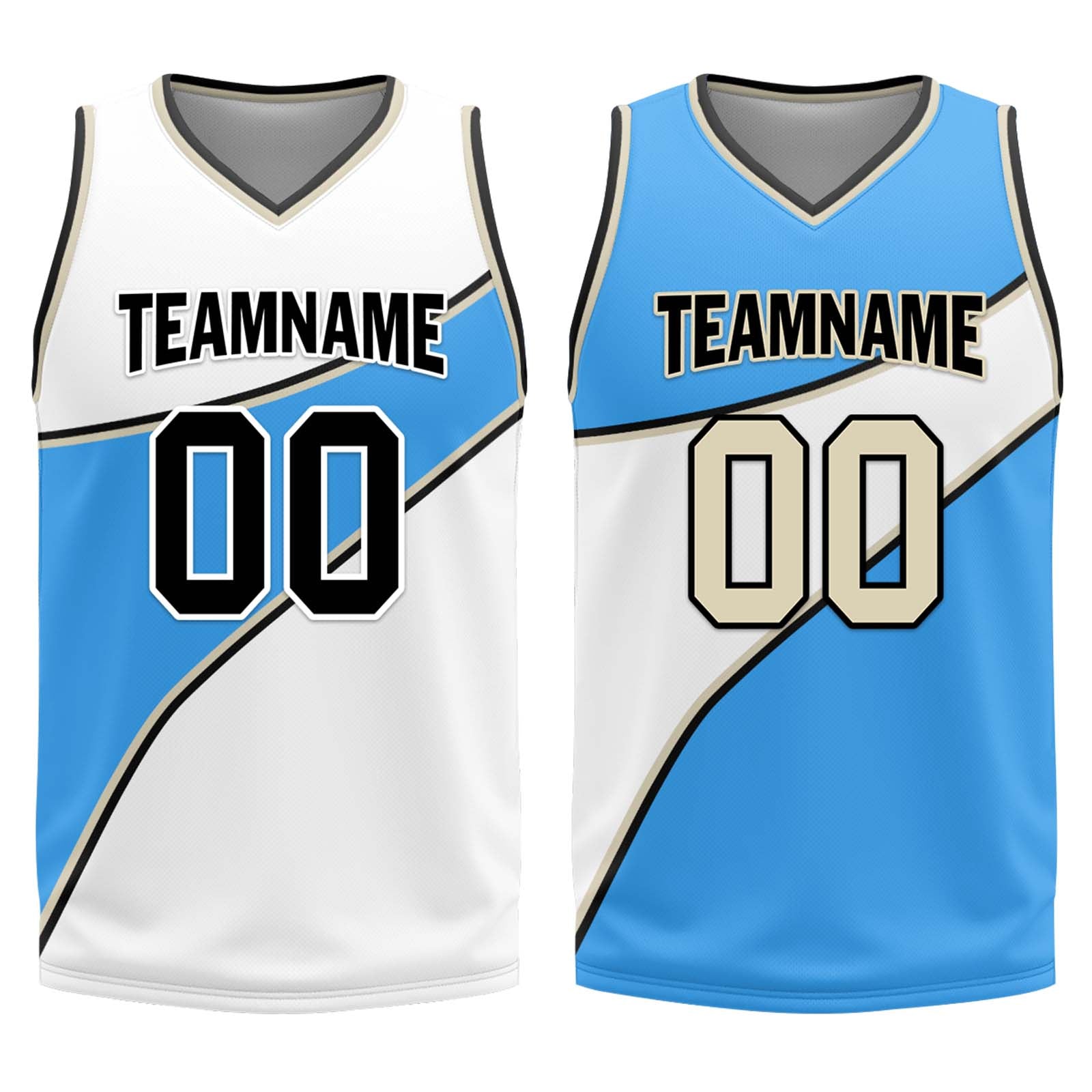 Custom Blue White Atlanta City Edition Personalized Reversible Basketball Set Sports Basketball Jersey BBJ01R-D0610-1