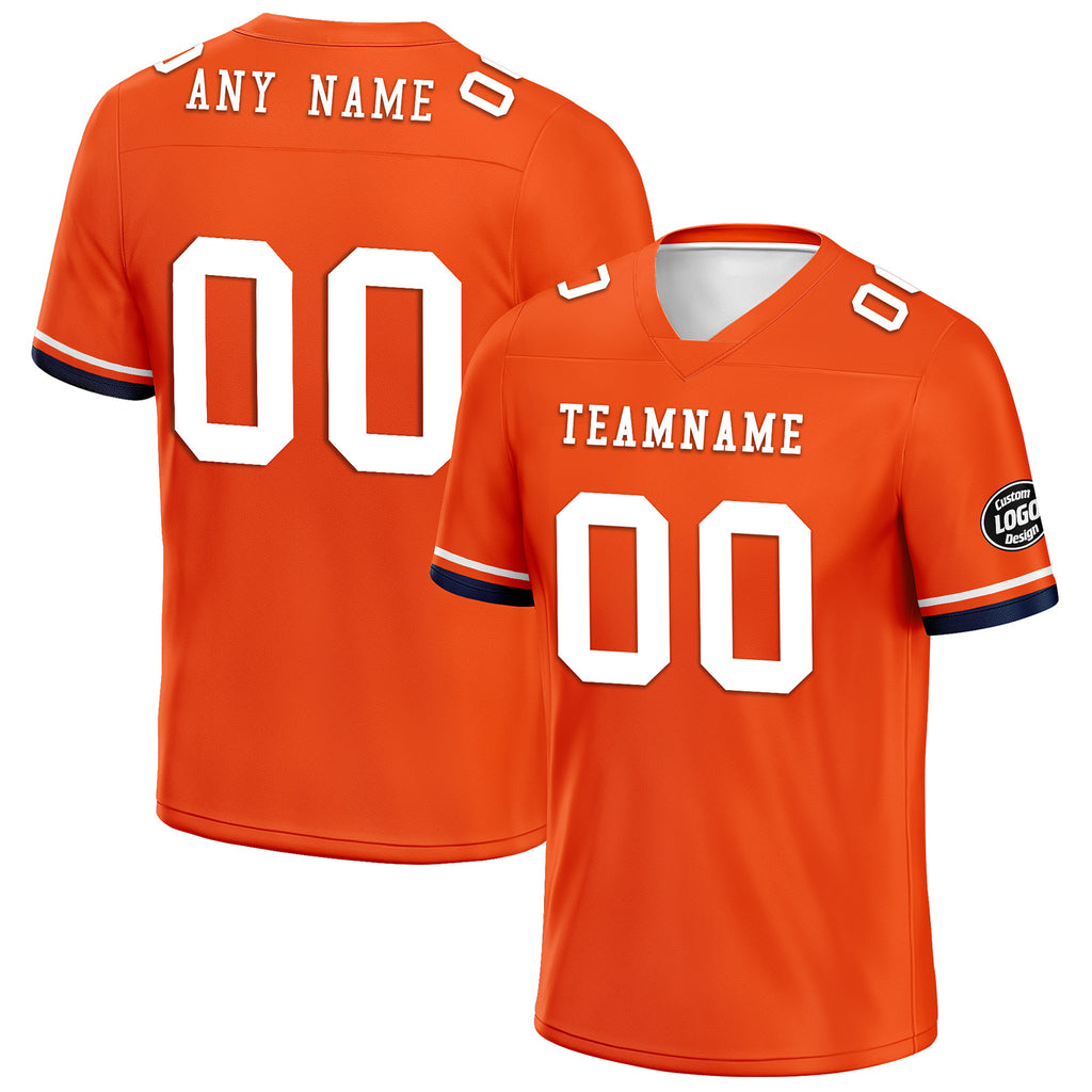 Custom Orange Blue Denver Football Jersey and Firesoul Sports Shoes Combo Offer Personalized Combo ZH-D020273-10