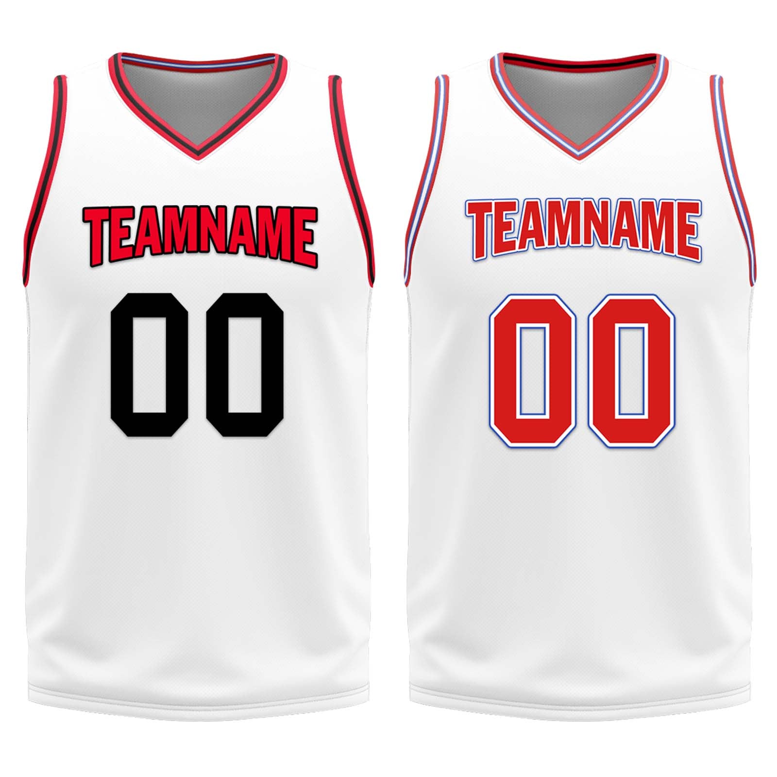 Custom Red White Black Houston City Edition Personalized Reversible Basketball Set Sports Basketball Jersey BBJ01R-D0610-11
