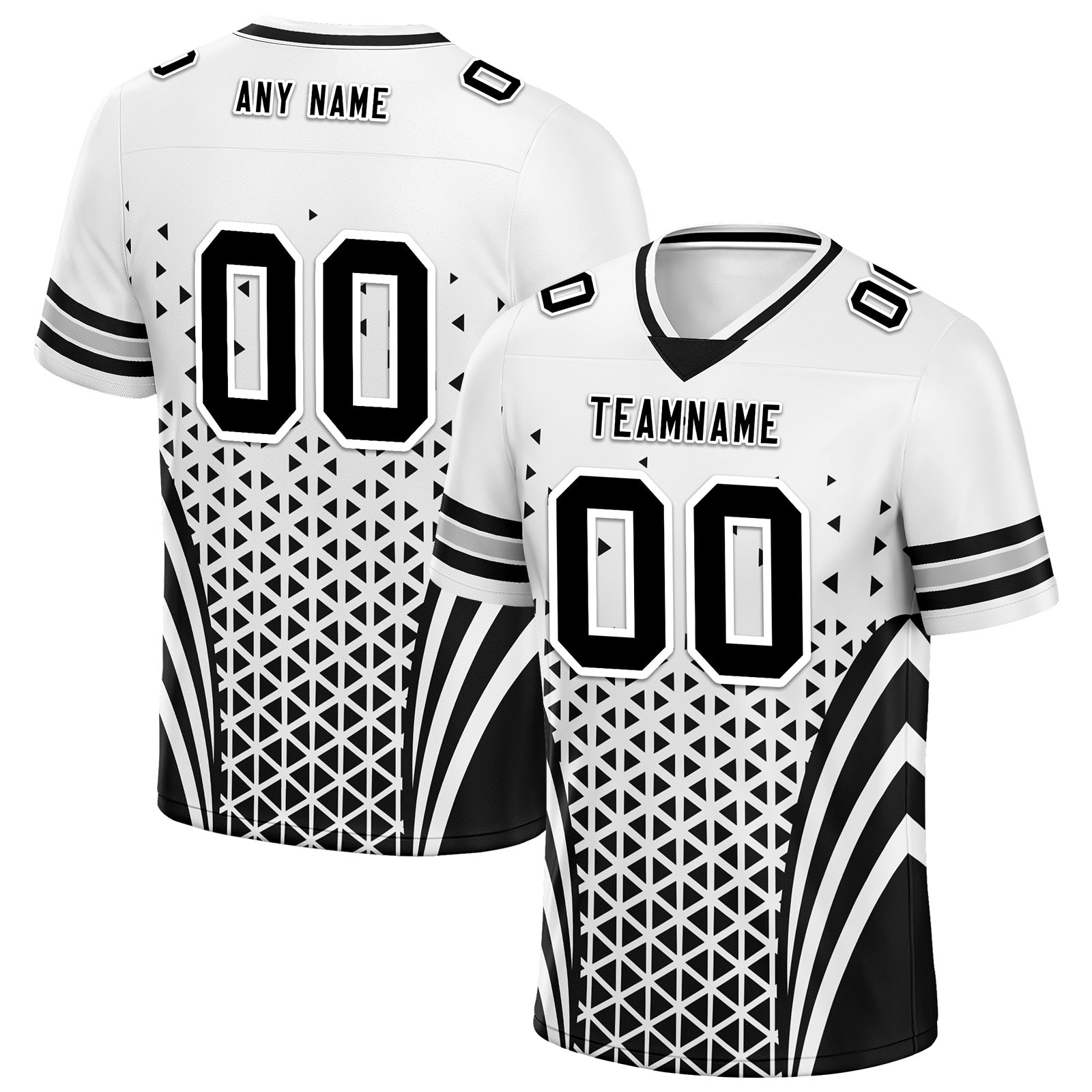Custom Black White Nevada Personalized Authentic Football Jersey FBJ02-D023033-20