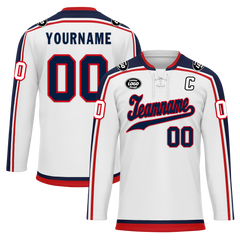 Custom White Personalized Hockey Jersey HCKJ01-D0a70fa