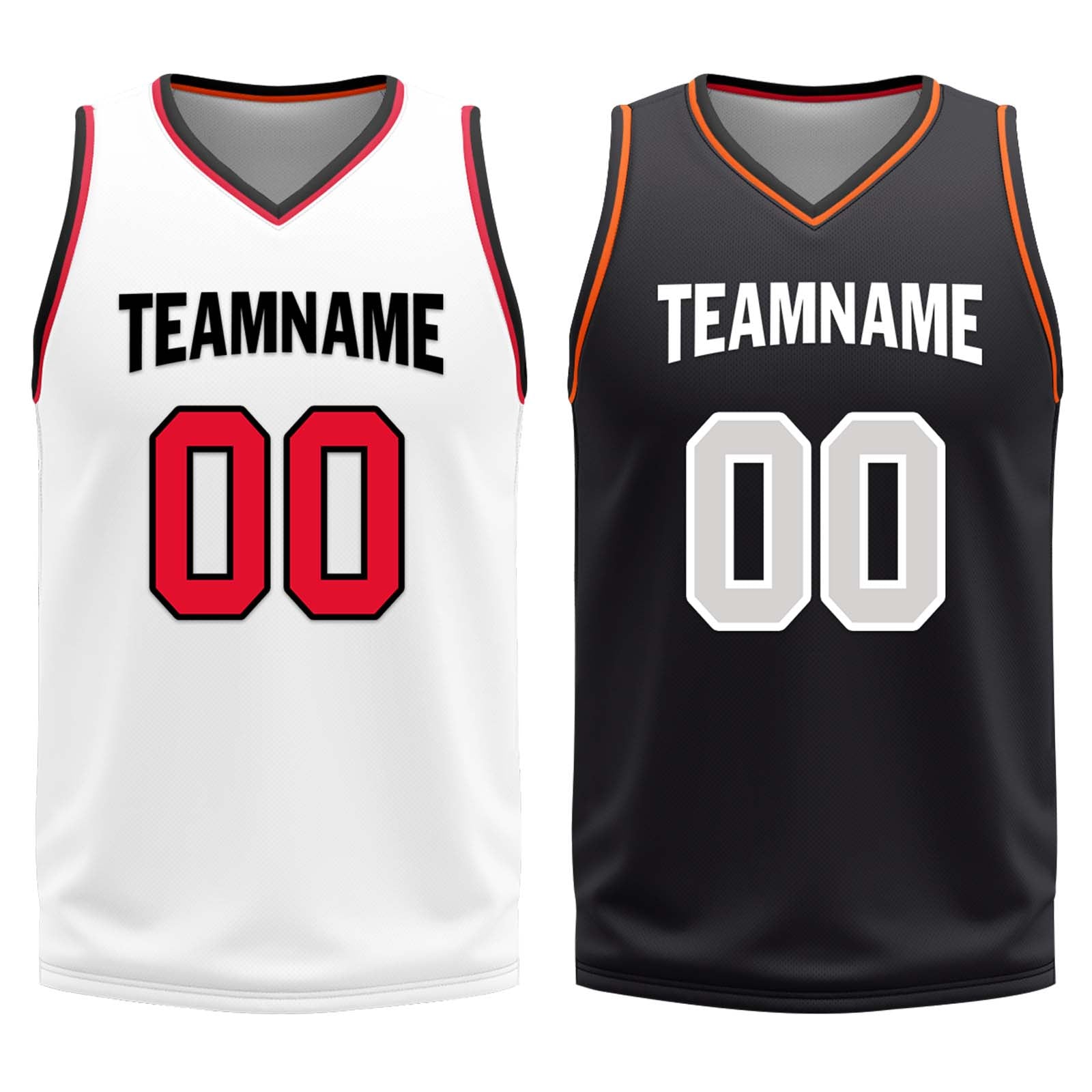 Custom White Red Black Detroit City Edition Personalized Reversible Basketball Set Sports Basketball Jersey BBJ01R-D0610-9