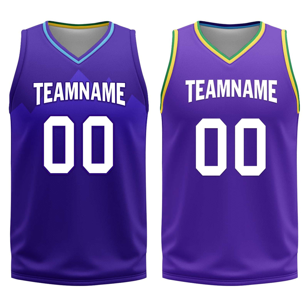 Custom Purple White Utah City Edition Personalized Reversible Basketball Set Sports Basketball Jersey BBJ01R-D0610-29-COOLMAX