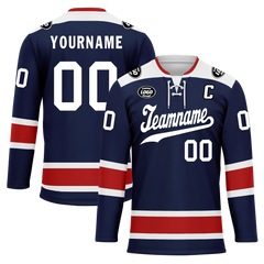 Custom Blue Red Personalized Hockey Jersey HCKJ01-D0a70f0