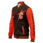 Custom Brown Orange Cleveland Jacket and Sports Shoes Combo Offer Personalized Combo ZH-D020294-8