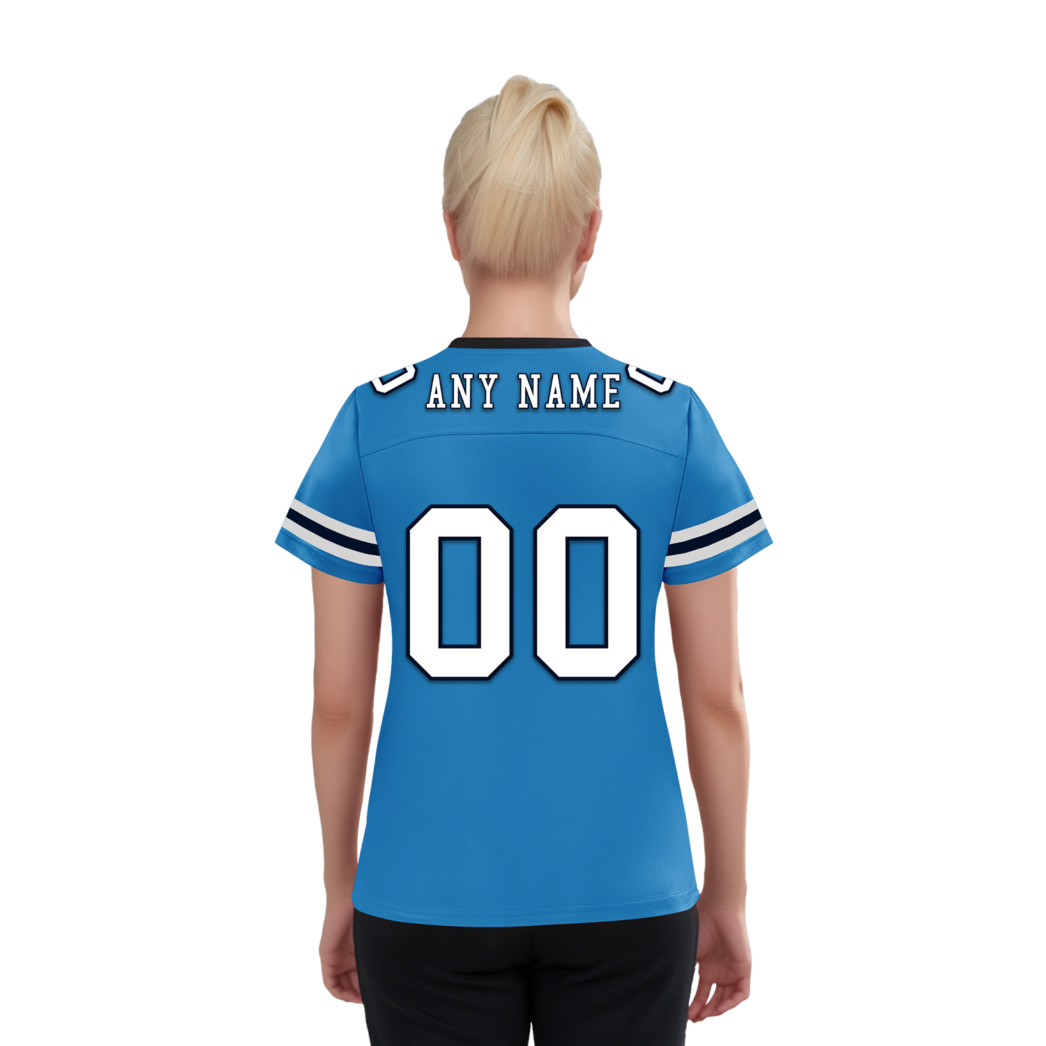 Custom Blue White Classic Style Personalized Authentic Football Jersey FBJ02-bd0a700c