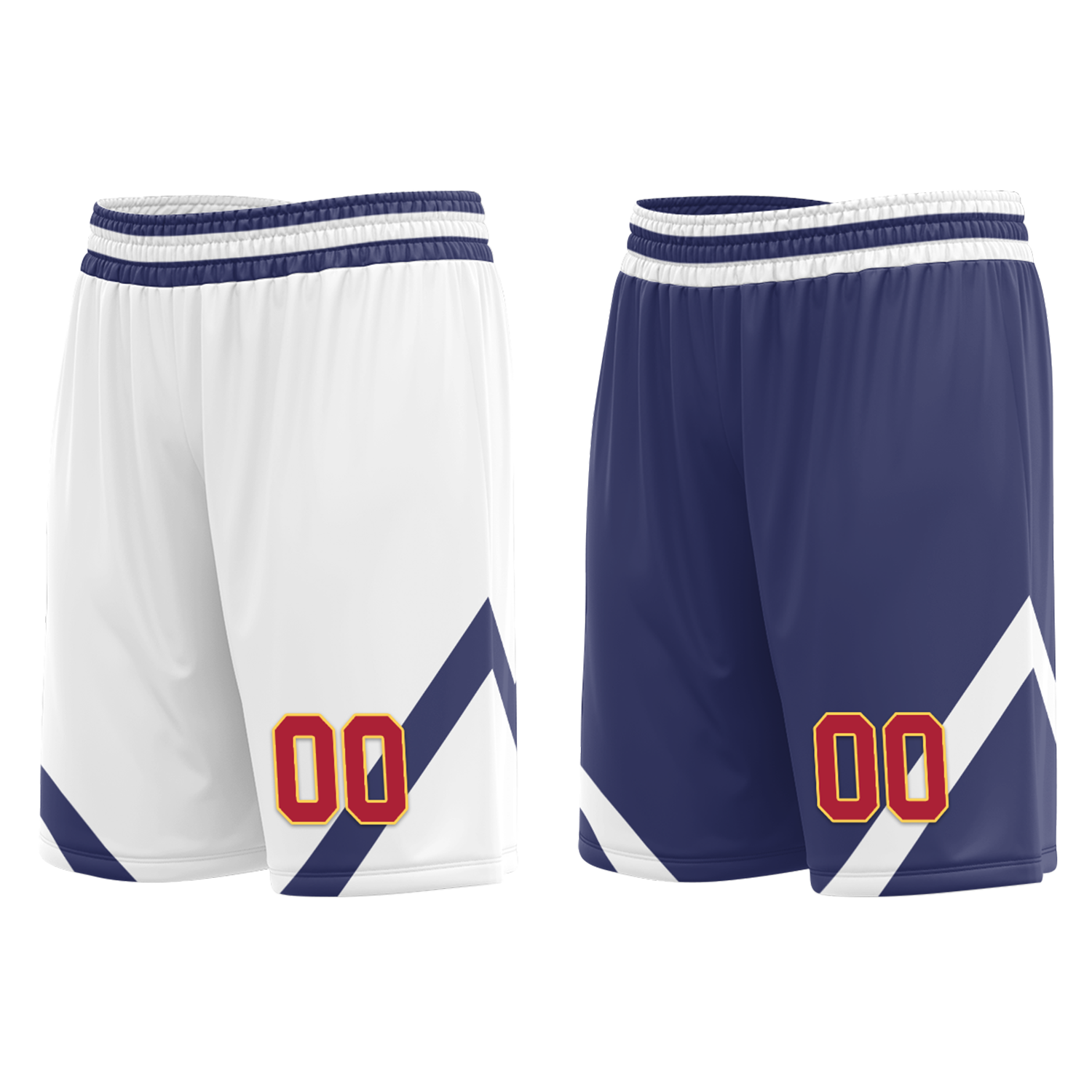 Custom White Blue Classic Style Reversible Basketball Uniform Personalized Ordinary BBJR-D017030