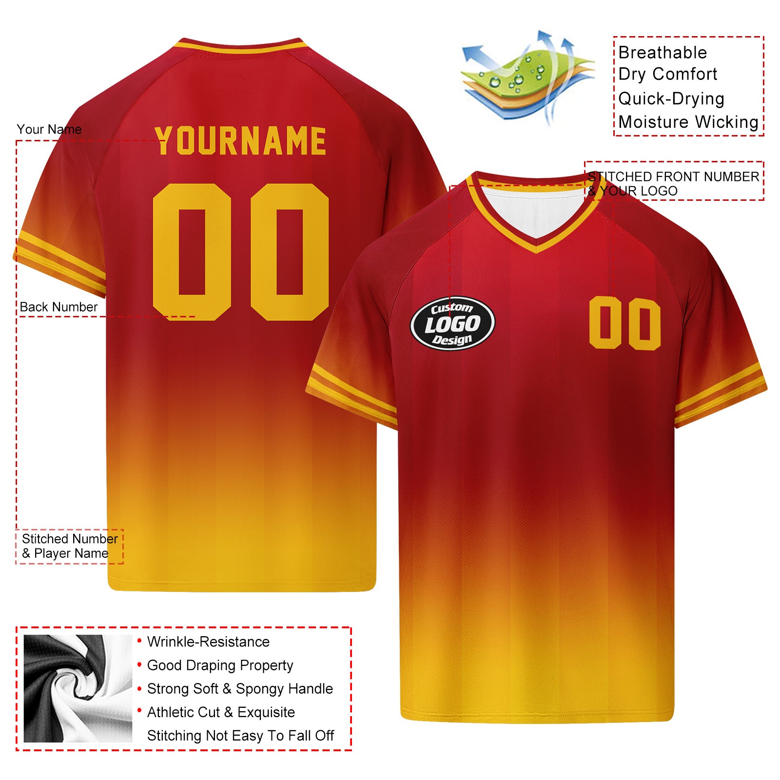 Custom Spain 2026 World Cup Football Shirt Customized Soccer Jersey for Fans Add Your Name & Number FZ190-F009153-3