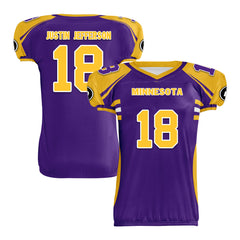 Custom Purple White Minnesota High-Performance American Football Jersey FBJ06-D023001-17