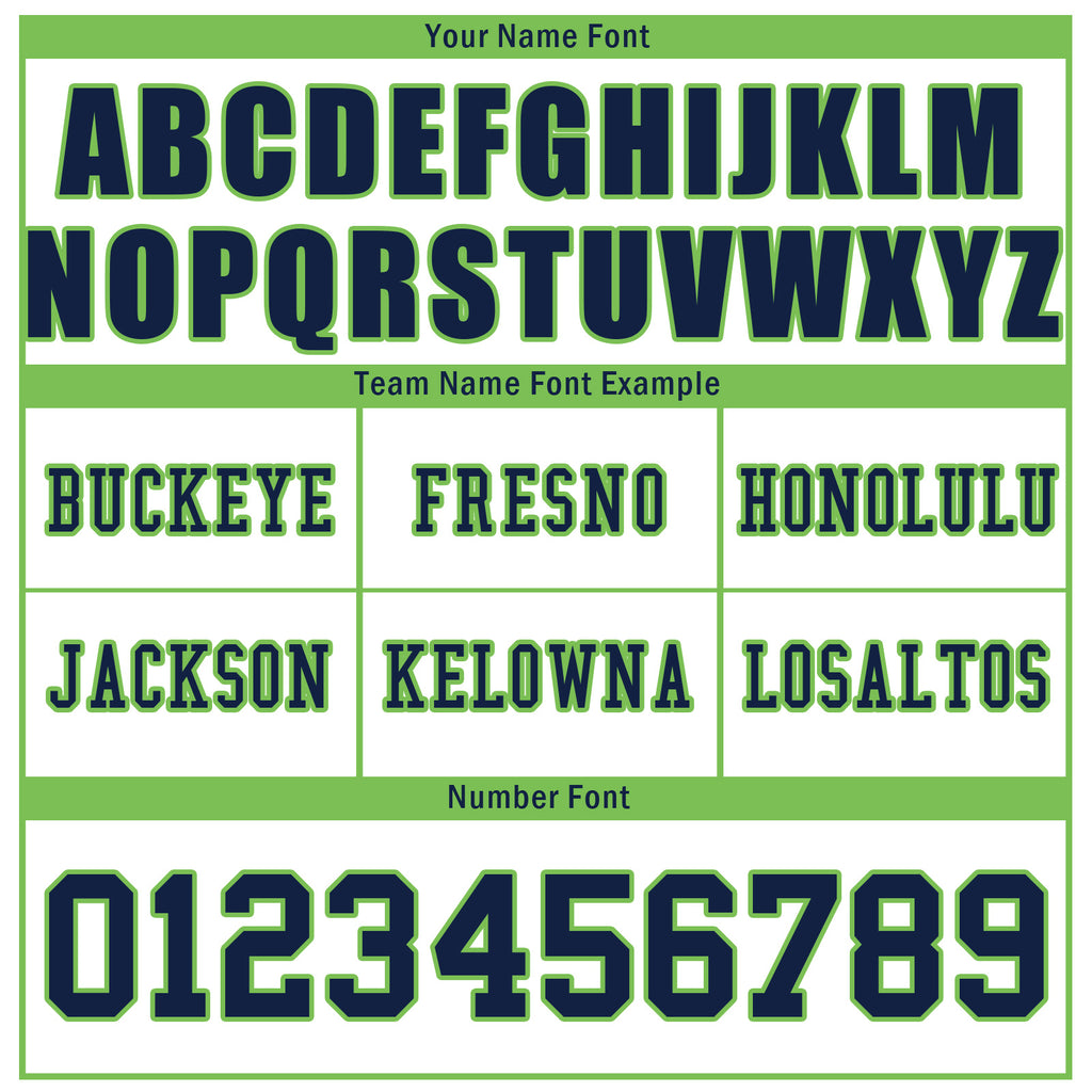 Custom White Green Seattle Personalized Authentic Football Jersey FBJ02-D020256-14