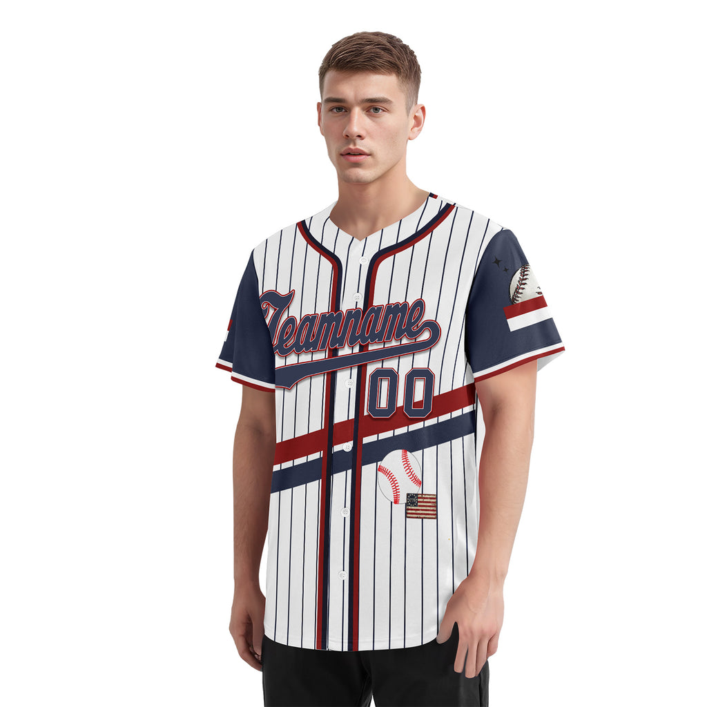 Custom Vintage Personalized Authentic Baseball Jersey BSBJ01-E025021-4