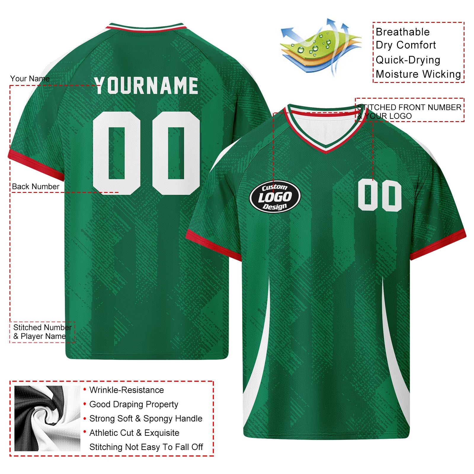 Custom Mexico 2026 World Cup Football Shirt Customized Soccer Jersey for Fans Add Your Name & Number FZ190-F009151-4