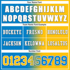 Custom Yellow Blue California Personalized Authentic Football Jersey FBJ02-D028017-27