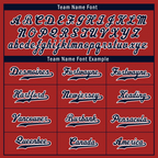 Custom Red Blue Raglan Sleeves Personalized Authentic Baseball Jersey BSBJ01-D017179