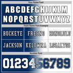 Custom Blue White Indiana Personalized Authentic Football Jersey FBJ02-D028017-23