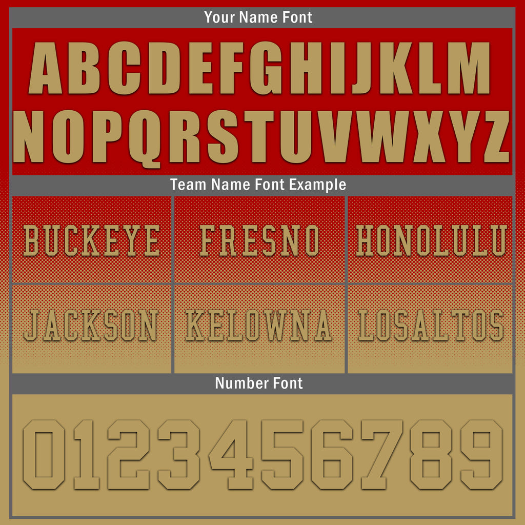 Custom Red Yellow San Francisco Football Jersey and Hat Combo Offer Personalized Combo ZH-D020326-25