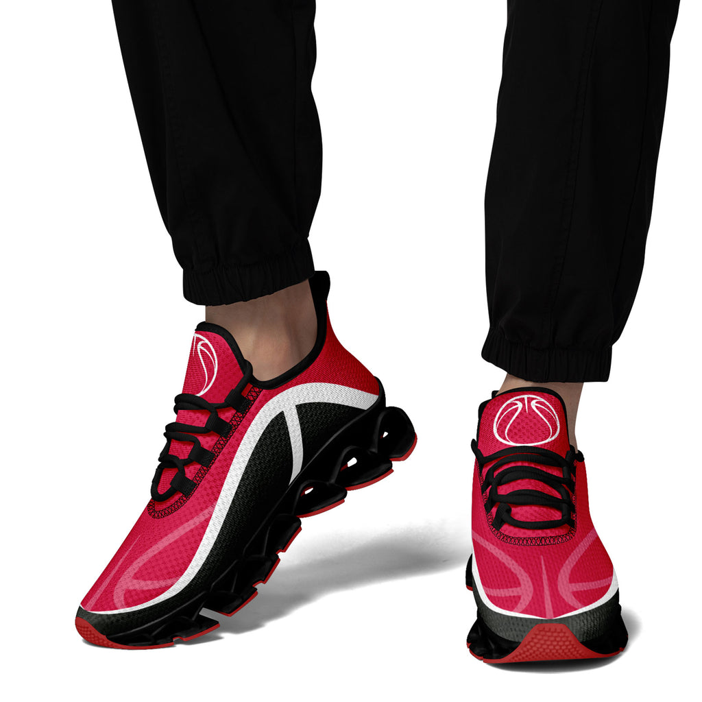 Custom Red Gray Maxsoul Shoes Personalized Sneaker FN003XD-D020391-10