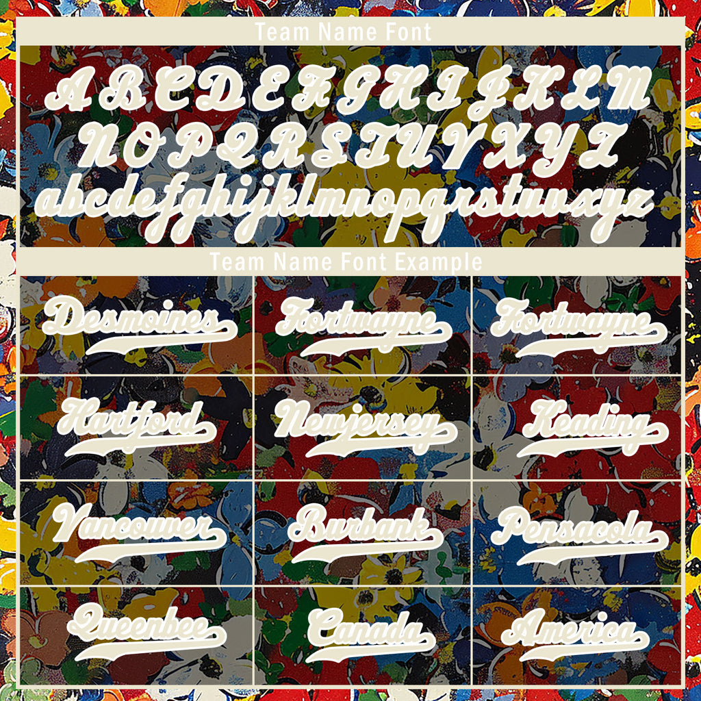 Custom Graffiti Pattern Abstract Floral Patterns Personalized Authentic Baseball Jersey BSBJ01-D020171-2