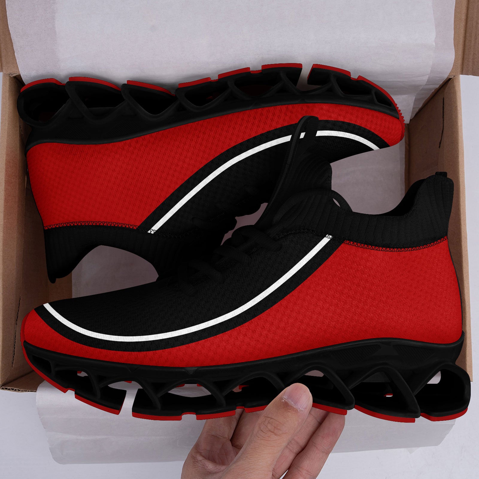 Custom Black Red Maxsoul Shoes Personalized Sneaker FN030XD-D020388-3