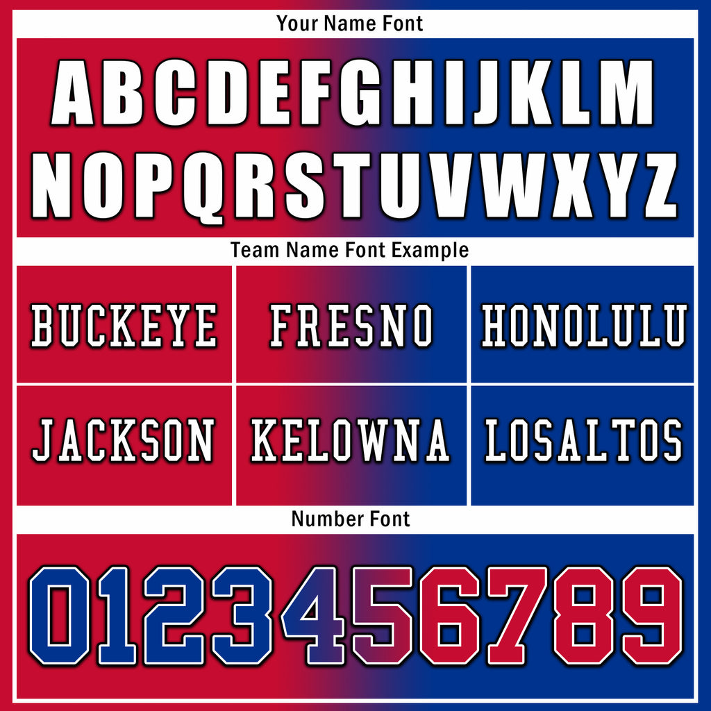 Custom Blue Red New York Personalized Authentic Football Jersey FBJ02-D028017-18