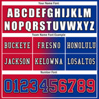 Custom Blue Red New York Personalized Authentic Football Jersey FBJ02-D028017-18