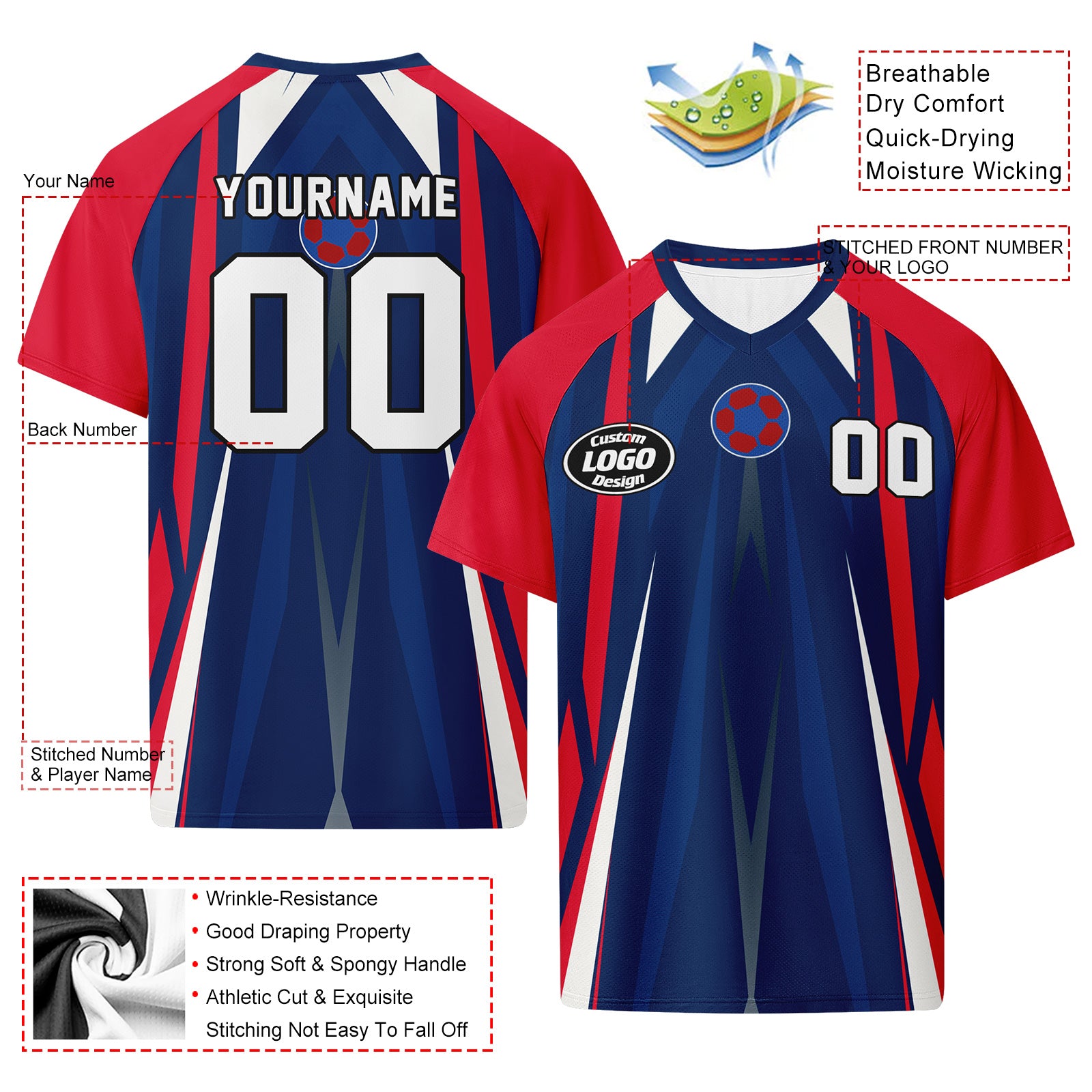 Custom France 2026 World Cup Football Shirt Customized Soccer Jersey for Fans Add Your Name & Number FZ190-F023107-4