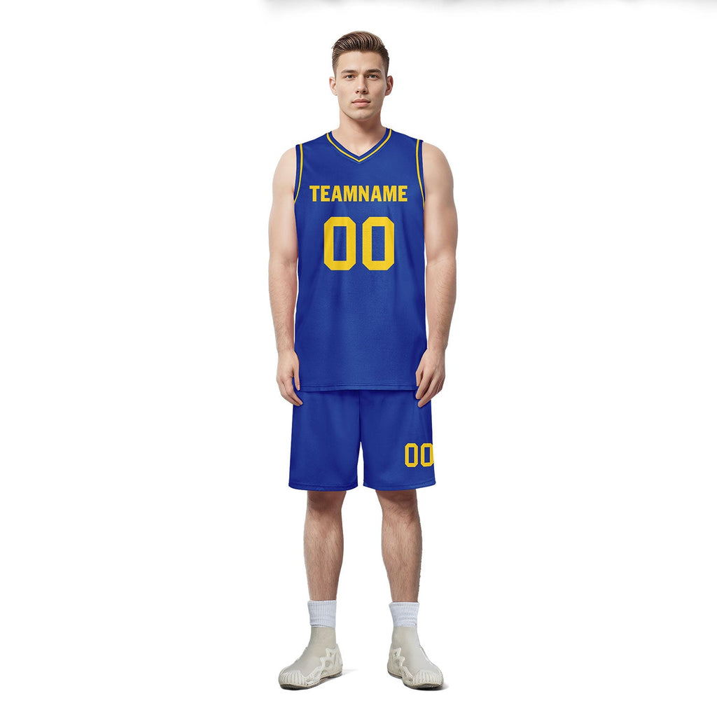 Custom Blue Classic Style Sports Uniform Basketball Jersey BBJ01-D020105-12