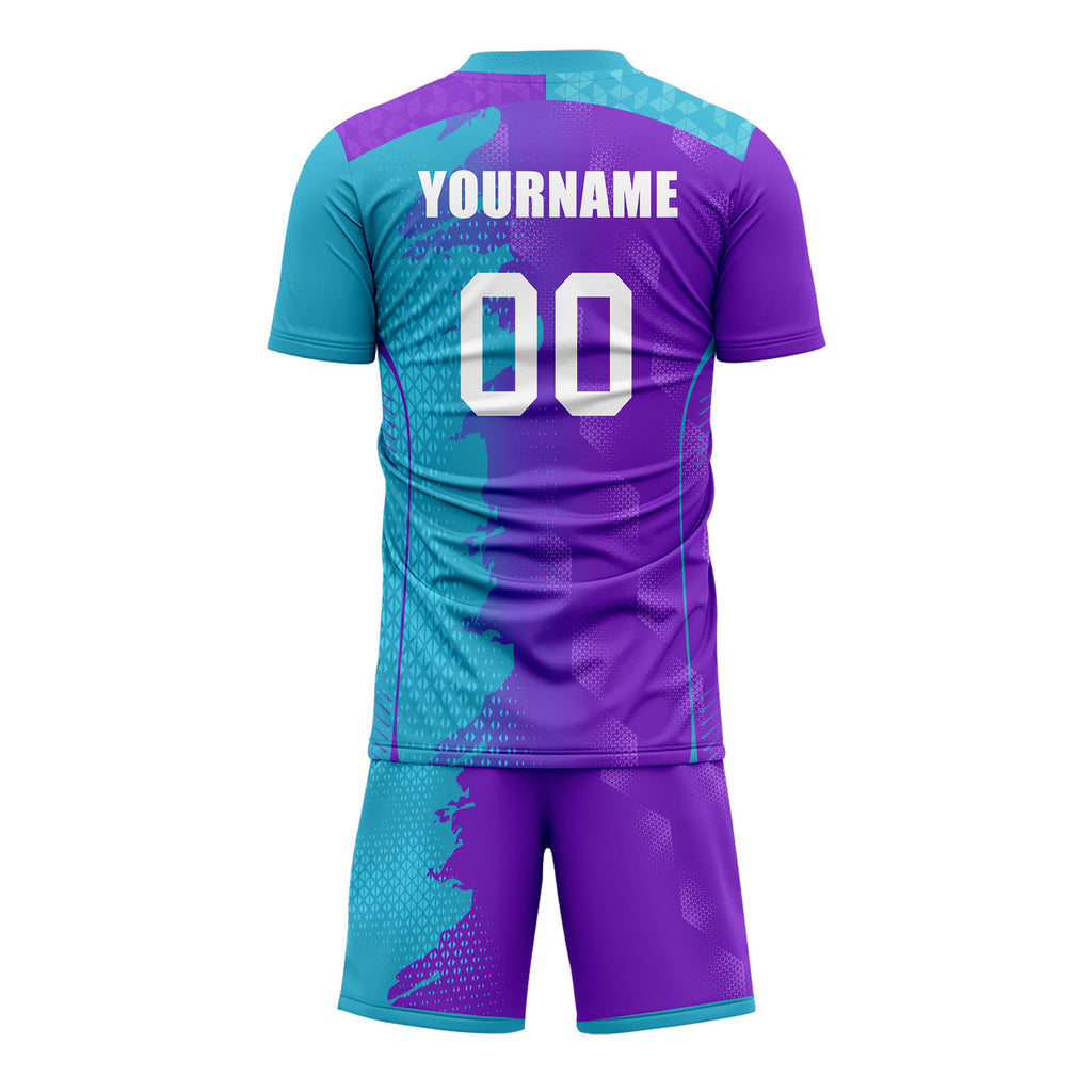 Custom Blue Purple Soccer Sets Jersey Personalized SCJ101-D020210-8