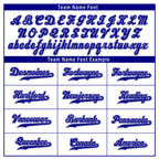 Custom White Navy Blue Zebra Pattern Personalized Authentic Baseball Jersey BSBJ01-D020201-3