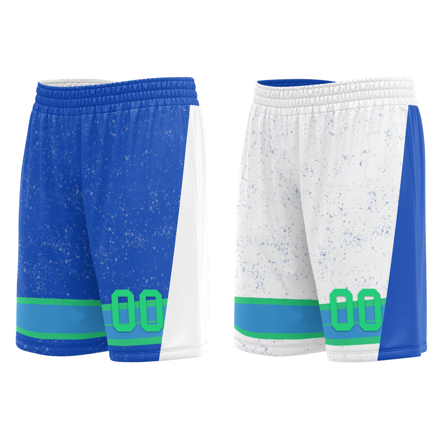 Custom Blue White Classic Style Reversible Basketball Uniform Personalized Ordinary BBJR-D017009