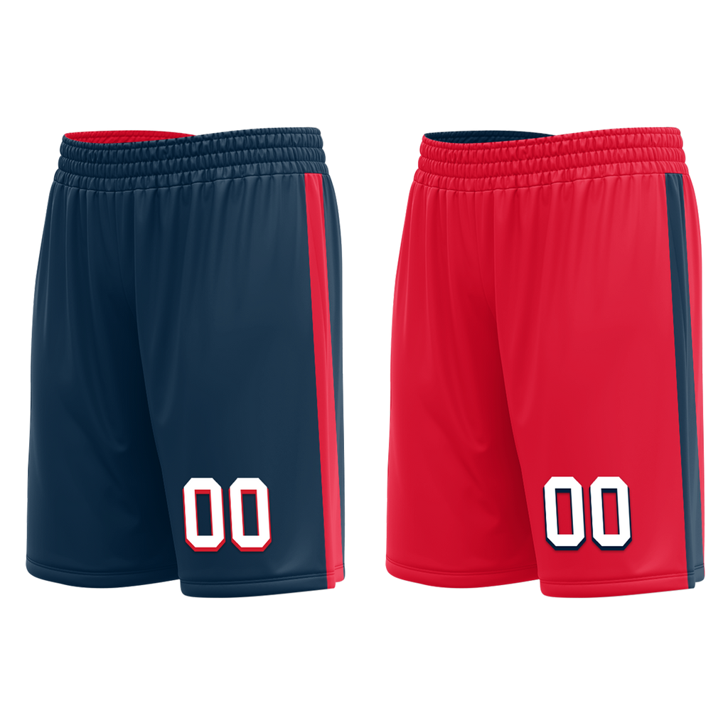 Custom Blue Red Classic Style Reversible Basketball Uniform Personalized Ordinary BBJR-D017021