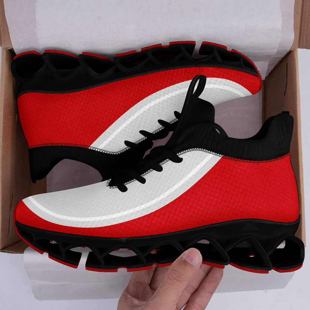 Custom Red Gray Maxsoul Shoes Personalized Sneaker FN030XD-D020388-21