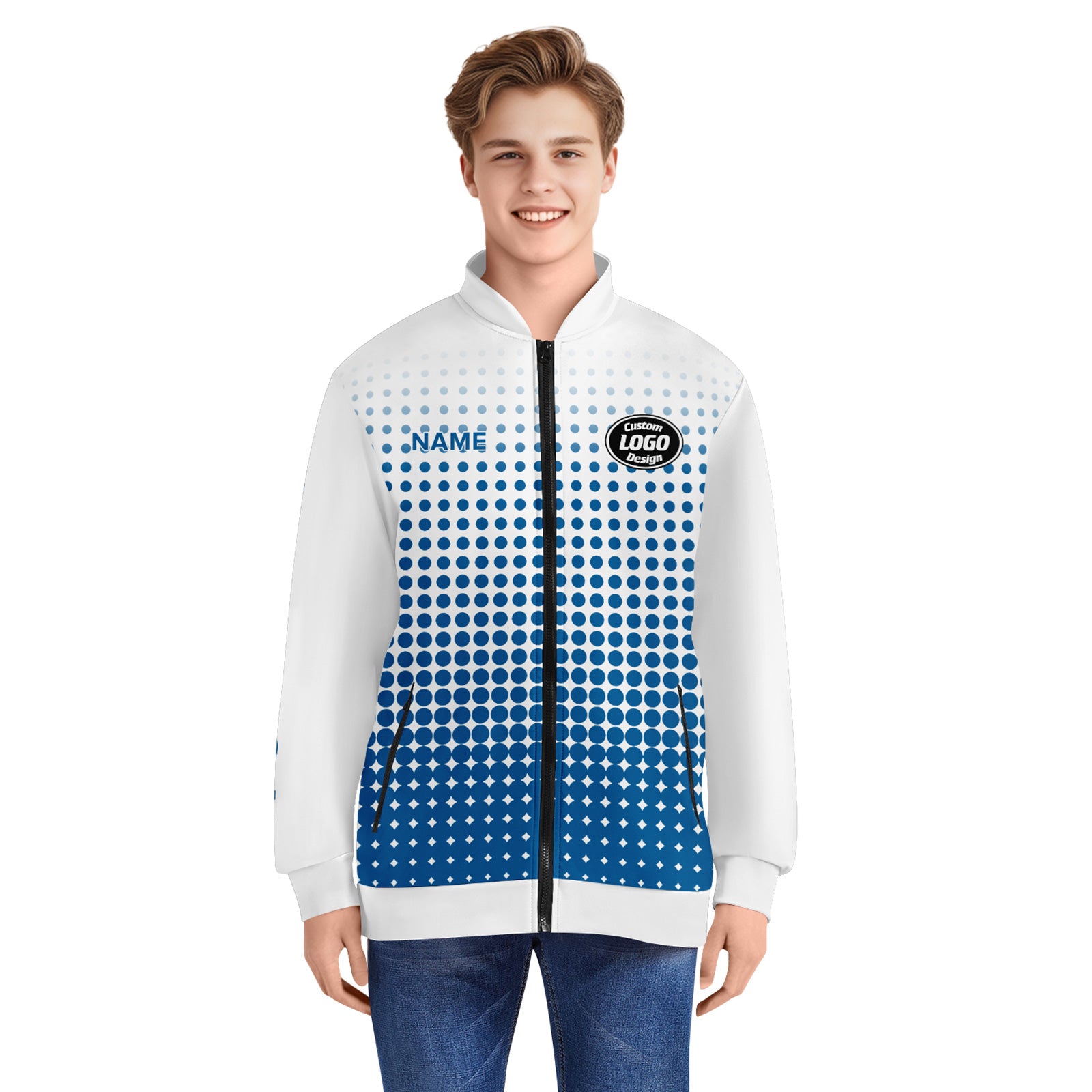 Custom Jacket Bomber Full-Snap Varsity Letterman Personalized Jacket PR092-D020346-7
