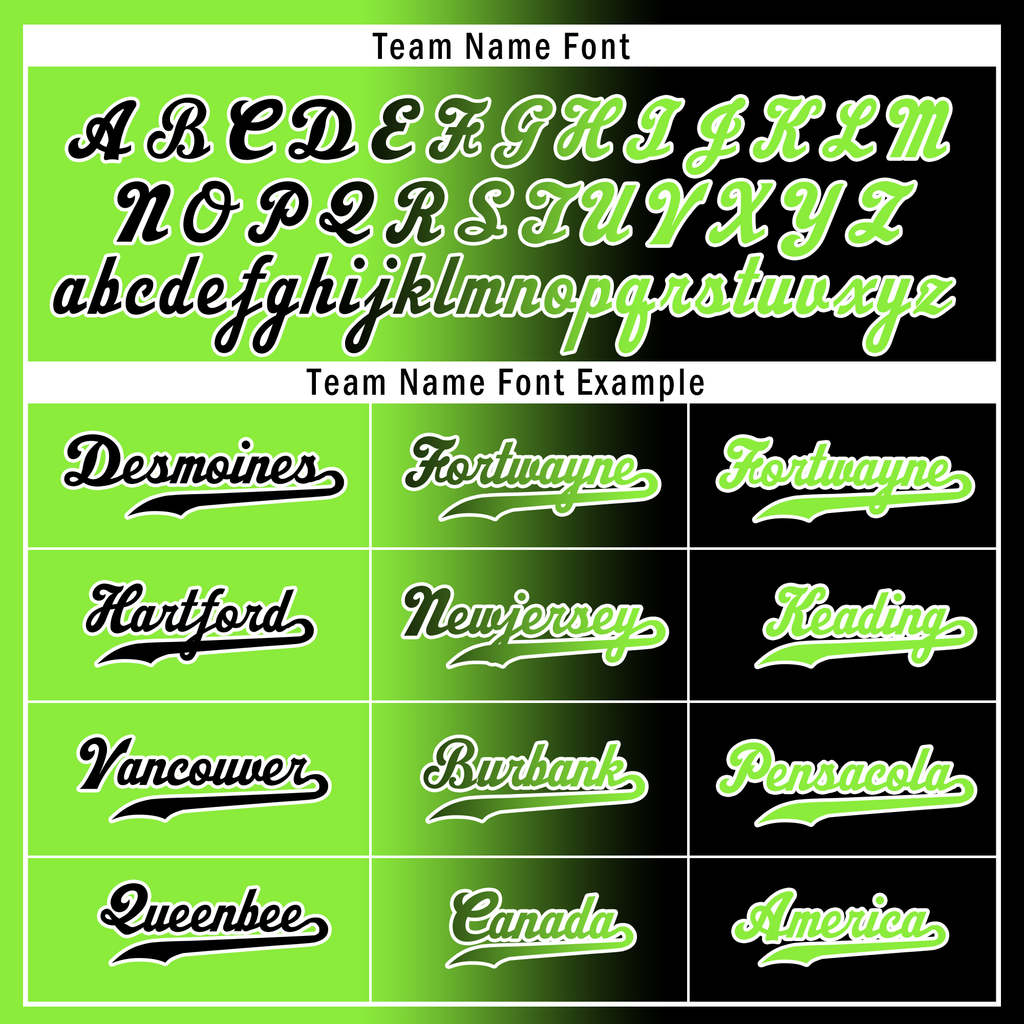 Custom Green Black Gradient Fashion Personalized Authentic Baseball Jersey BSBJ01-D0a709c